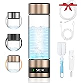 Feelhap Bouteille d'Eau Hydrogène,Générateur d'Eau Hydrogène Portable,450ML Générateur d'Eau Ioniseur Rechargeable avec Techn