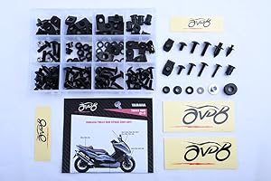 Kit Tornillos AVDB para Montaje carenado Completo especifico TMAX 500 2001-2011 (Negro)