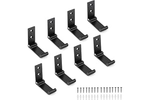 ERWEY 8 ganci pieghevoli da parete per cappotto, zaino, gancio adesivo pieghevole, per cuffie, in lega di alluminio con viti per portafoglio, cappello, chiavi, nero