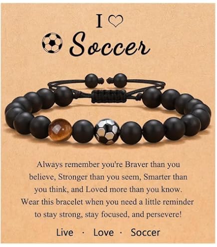 Bracelet Rugby Garçon - Cordon Tressé Noir Avec Breloque Rugby - Ajustable 20-32 Cm - Cadeau Sportif Personnalisé