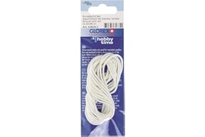 Glorex 6 8620 5 - Punta per candela misura 05, 3 m, bianco, 5