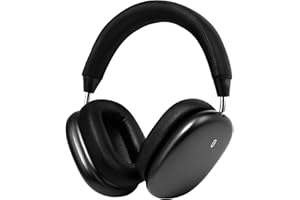 Anjetsun Noise Cancelling Over-Ear Kopfhörer – Wireless 5.4 Headphones mit Bass, 80-Stunden Akku, Touch-Steuerung, abnehmbaren magnetischen Ohrpolstern & schlankem Metalldesign (Schwarz)