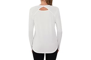 Wayleb Maglietta Sportiva Donna Manica Lunga con Scollo Rotondo, T Shirt Longsleeve Fitness Traspirante per Training Running Jogging Yoga Palestra Outdoor e Tempo Libero S-XXL