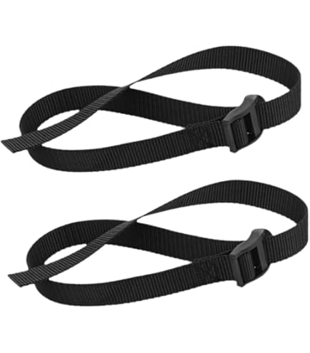 GYWHOOFT Lot De 2 Sangles De Pied Pour Rameur - Sangles Réglables En Nylon Pour Fitness Et Sport | Noir