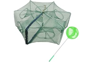 ZffXH Trappola Per Pesci, Portatile, Pieghevole, Per Granchi, Gamberi, Pesci, Pesciolini, Gamberetti, Trappola Per Gamberetti, Trappola Pesci, Rete Trappola Pesca