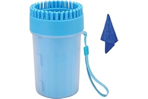 EKKONG Nettoyeur De Patte pour Chien Portable, Laveur avec Serviette pour Les Chiens Actifs (Bleu)