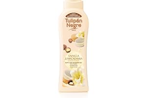 TULIPAN NEGRO Tulipán Negro - Gel de Baño Nutritivo e Hidratante Vainilla y Macadamia 650 ml, Dulce Aroma