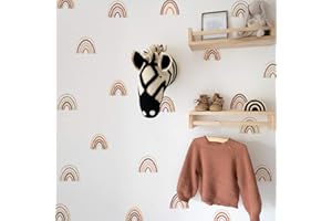 Neukids 72 pezzi di adesivi murali arcobaleno bohémien, stile bohémien carta da parati adesiva muro, decalcomanie per cameretta aula, decorazioni cameretta bambina decorazioni per soggiorno stickers