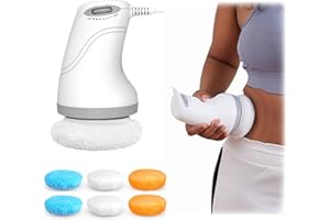 HELINING Cellulite Massager, Cellulite Remover with 6 Washable Pads, Handheld Anti Cellulite Massager, Body Sculpting, Relieve Fatigue for Neck, Shoulder, Waist, Abdomen, Buttocks, Legs