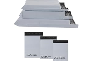huruirui Enveloppe Plastique Expédition 30pcs 25x35cm 32x45cm 35x50cm Pochette Colis Opaque Autocollant Envoi de Enveloppe Plastique Expedition pour Vêtements Logistique Emballage Transport