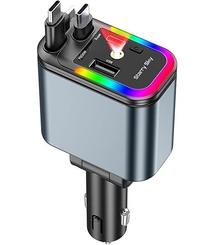 USB-C Auto-Ladegerät Mit 4 Anschlüssen & Batterieanzeige – Super-Schnellladung Bis 100W Für IPhone, Samsung, Huawei & Mehr
