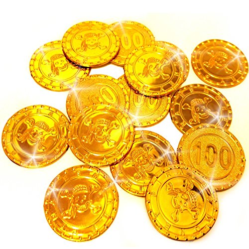 German Trendseller® - 20 x Goldmünzen für die Piraten Party┃ Schatzsuche ┃ Mitgebsel ┃ Kindergeburtstag
