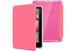 MoKo Custodia Compatibile con Kindle Paperwhite da 7 Pollici 12a Generazione 2024, Cover Leggera con per eBook Reader in TPU Morbido Auto Sveglia/Sonno, Anguria Rossa