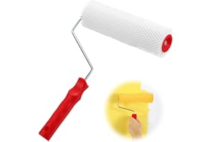 BieMian Spiked Roller Self Levelling Tools, 230mm Spiked Roller with 15mm Teeth, Flooring Aeration Roller Brush Screeding Compound Tools(9 Inch, Teeth 3/5 Inch)