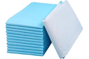PELLYDA Alèses de lit jetables 78.7x119.4 cm, inodores et anti-fuite, alèses pour incontinence, alèses super absorbantes, les animaux domestiques, les personnes âgées (lot de 10 80x120 mm)