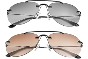 MIRYEA 2 pary dwuogniskowych okularów przeciwsłonecznych do czytania, ochrona UV400, okulary przeciwsłoneczne, przyciemniane szkła dla mężczyzn i kobiet, klasyczne okulary