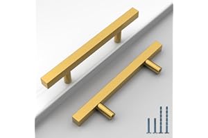 Astrée 10 Pack Gold Kitchen Cupboard Handles 96mm Stainless Steel Cabinet Handles Brass Kitchen Handles Cupboard Door Handles Drawer Handles Wardrobe Handles