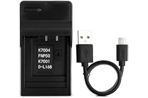 Norifon NP-50 USB Ladegerät für Fujifilm FinePix F200EXR, F300EXR, F500EXR, F550EXR, F660EXR, F750EXR, F770EXR, F800EXR, F850EXR, F900EXR, X10, X20, XP100, XP150, XP170, XP200 Kamera und Mehr