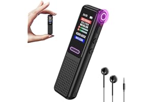 MORE9ROOM 64GB Voice Recorder, Upgraded Digital Voice Activated Recorder with AI Noise Reduction Technology, Dictaphone Tape Recorder Device with Playback for Lectures Meetings/Classes/Interview