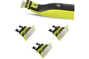 POWAKKA Cuchillas T-Blade de repuesto compatible con OneBlade de acero inoxidable x3