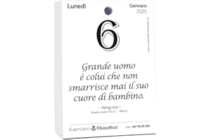 Il Calendario Filosofico 2025, remplacement format A6 de 10 x 14 cm, le premier et l'original calendrier de table avec 365 jours de phrases philosophiques, lire chaque jour une phrase, conçu et créé à