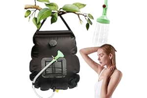 DANNEEFORSU7 20L Solar Camping Shower Bag, Shower Bag, Portable Heating Shower Water Bag, Shower Bag for Beach Swimming Traveling Hiking Bathing Camping Backpacking Summer Garden Outdoor Shower