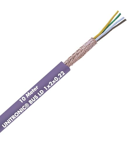 10 meter, Lapp 2170260, Unitronic bus CAN buskabel 1 x 2 x 0,22 mm², buskabel afgeschermd, pvc-signaalkabel, kabel gedraaid, datakabel, UL-gecertificeerd, paars