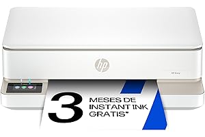 HP Envy 6120e 714L8B, Impresora multifunción de inyección de Tinta A4 a Color, Conexión Wi-Fi, Impresión a Doble Cara automática, hasta 10 ppm, 3 Meses de impresión Instant Ink, Blanca