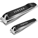 Ithyes Nail Clippers Set for Thick Nails, Stainless Steel Nail Clippers for Men and Women, Large