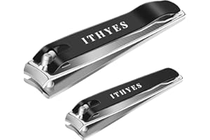 Ithyes Lot de 2 coupe-ongles pour ongles épais - En acier inoxydable - Pour homme et femme