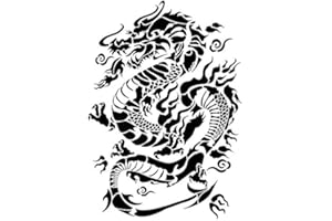 IDEEN MIT HERZ Pochoirs en plastique - DIN A4, Motif Dragon | Décoration créative des murs, textiles, papiers, scrapbooking