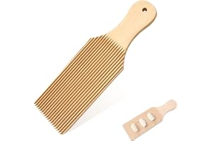 ZORTVUL Gnocchi - Planche À Pâtes - Accessoire Pour Machine À Pâtes - Rouleau À Pâtisserie Avec Motif - En Bois De Hêtre Naturel - Pagaie Avec Rouleau - Machine À Pâtes Garganelli - Macaroni