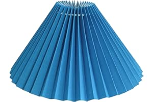 MENAYODA E27 Stoff-Lampenschirm, Plissee Lampenschirm, Eierschalen-Lampenschirm, Kronleuchter-Schutz, Lichtzubehör für Haushaltsbüro (Blau)