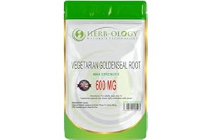 HERB-OLOGY.CO.UK NATURE'S TECHNOLOGY HB Goldenseal | 60 Goldenseal Root Capsules - 600mg 4:1 Extract High Strength Golden Seal Root per Serving | Non-GMO, Gluten & Allergen Free | Manufactured in The UK