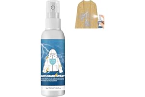 RAKIUTY Spray Antistatico per Tessuti, 100ml Anti Static Spray, Sprays Antistatico per Vestiti e Auto, Antistatica Sprays, Effetto Anti Statico Rapido, Elimina Elettricità Statica su Tessuti, Vestiti