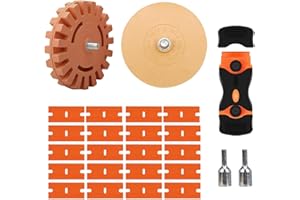 ‎AARCYYE Folienradierer, Aufkleber Radiergummi, Gummi Radierscheibe mit Adapter, Radierscheibe, Radierer Aufkleber Entferner, Schaber Kunststoff, Professionellen Entfernen von Folien und Kleberesten