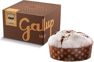 Galup Artisan Panettone farci de crème au café Costadoro et de gouttes de chocolat, au levain naturel, Panettone, sans raisins secs, sans fruits confits et sans glaçage - 900 g