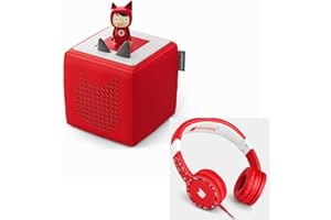 Boxine Toniebox Starterset Rot mit Kreativtonie + Kinderkopfhörer Tonie-Lauscher