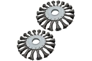 TZ (PACK OF 2) Twist Knot Wire Wheel For 115mm / 125mm Angle grinder 115mm x 22.2mm Wire Brush Wheel