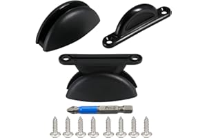 VAIAV Fermaporta Camper Nero 2 Pezzi Serratura di Bloccaggio Bianca Fermaporta a Forma di T Accessori Camper