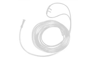 Brrnoo Tubi per Ossigeno in Silicone,Tubi Super Morbidi per Cannula Nasale per Ossigeno,Tubo per Ossigeno Nasale per Uso Domestico per Pazienti Anziani,Connettore Standard,Ossigeno Portatili(5 meters)