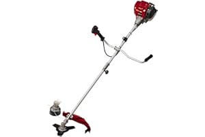 Einhell Débroussailleuse thermique GC-BC 36-4 S (puissance 1 kW, moteur 4 temps à faibles vibrations, double poignée en aluminium avec commandes, vendue avec lame à 3 dents et bobine double fil)