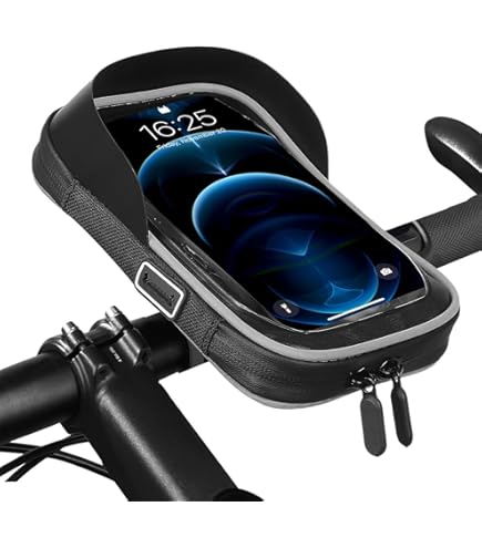 Borsa Anteriore Per Bicicletta Con Porta Telefono - 4.8L, Touch Screen, Regolabile - Foto 4