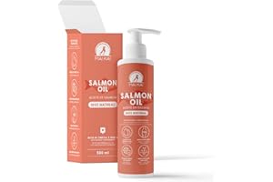 MAIKAI Huile de Saumon Chien et Chat 500ml - 100% Naturel - Riche en Omega 3 - Supplément Barf - Perte de Poil, Anti inflammatoire - Huile de Poisson - Complement Alimentaire pour Chien