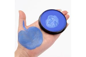 ‎KARLOR KARLOR Gesichtsfarbe 30g Aqua Make-up Schminke Facepainting Body Paint, wasserbasis professionell Schminkfarbe für Erwachsene Kinder Makeup Halloween Karneval Fasching Cosplay(dunkelblau)