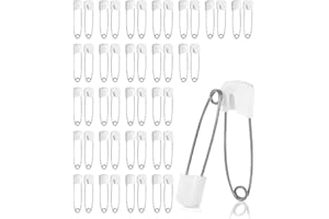 TPZORJX 50 Pcs Baby Sicherheitsnadeln 40mm, Bébé Épingles à Couches Tissu Plastique pour les Couches en Tissu épingles de Sûreté Maintiennent le Chiffon de Verrouillage