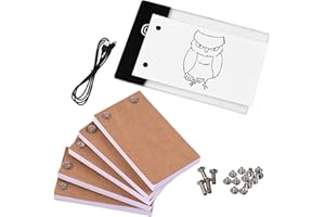 MATYBOBE Flip Book Kit, with Light Pad LED Light Box Tablet 300 Sheets Drawing Paper Flipbook with Binding Screws for Drawing Tracing Animation Sketching Cartoon Creation