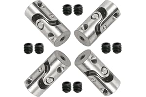 Ohamtes 4Pcs shaft diameter 2mm to 2mm universal coupling Rotatable universal steering shaft U-joint coupler