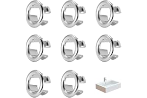ARCJUNYS Waschbecken Überlauf Abdeckung Runde Universelle Waschbecken Überlauf Ring Sinken Überlauf Ring Sink Overflow Ring für Küche Badezimmer Waschbecken 8 Stück