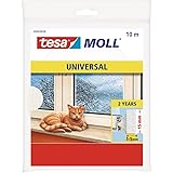 Tesa Moll Standard I-Profil - Guarnizione Adesiva in Schiuma per L'Isolamento Termico di Finestre e Porte - Bianco, 10 m x 15